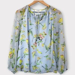 Adyson Parker Floral Sheer Sleeve Top